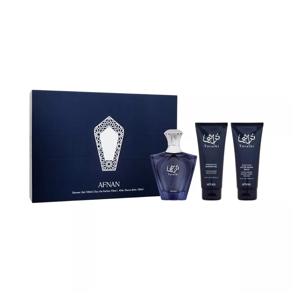 KIT AFNAN TURATHI BLUE EDP 90ML 3PZS KIT AFNAN TURATHI BLUE EDP 90ML 3PZS