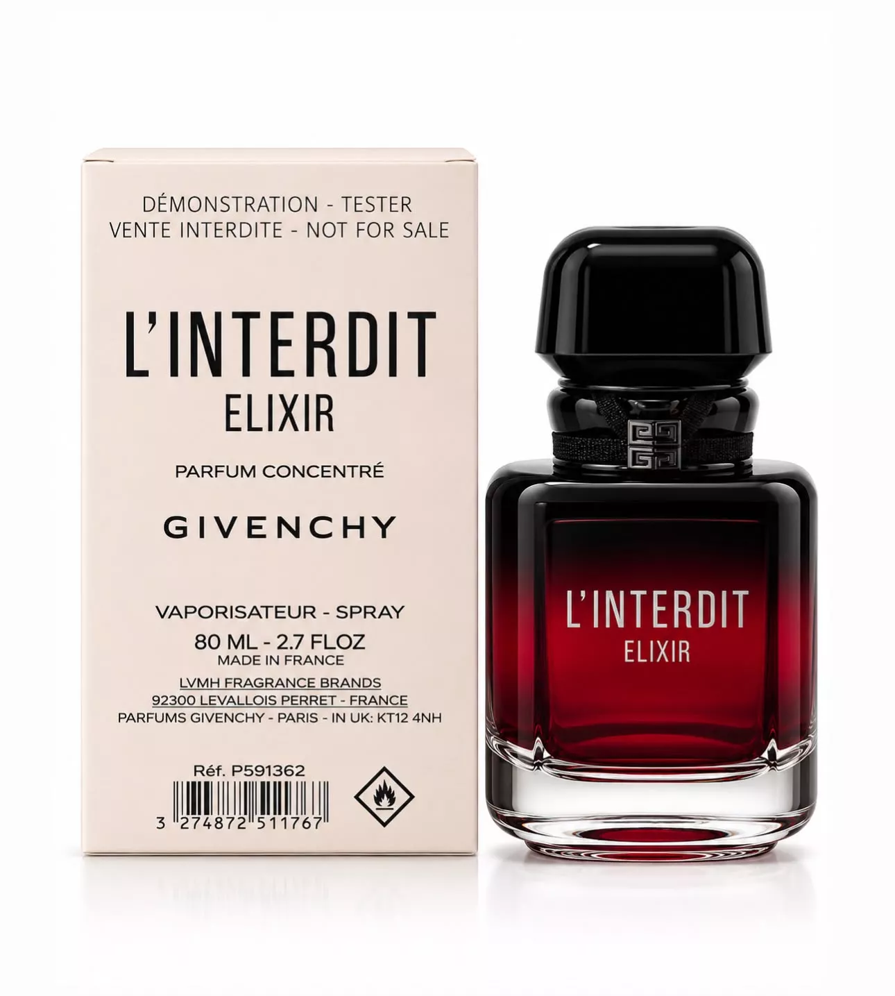 TESTER GIVENCHY L INTERDIT ELIXIR PARFUM 80ML TESTER GIVENCHY L INTERDIT ELIXIR PARFUM 80ML