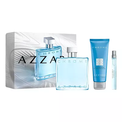 KIT AZZARO CHROME EDT 100ML SHAMPOO 10 ML